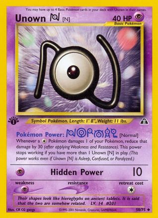 Unown [N] 050/75 - Neo Discovery 1st Edition