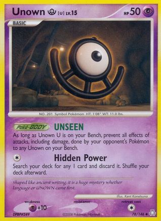 Unown (U) 078/146 - Legends Awakened Reverse Holofoil