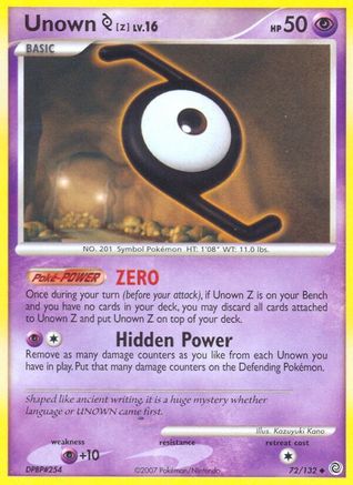 Unown [Z] 072/132 - Secret Wonders