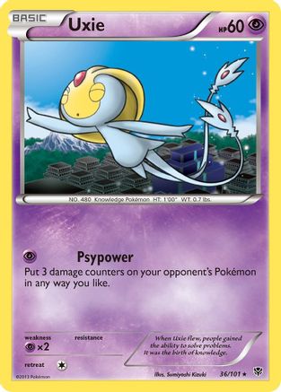 Uxie 036/101 - Plasma Blast Reverse Holofoil