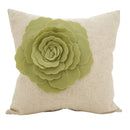 Saro Lifestyle Rose Flower Statement Throw Pillow, 18 x 18""