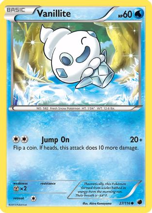 Vanillite 027/116 - Plasma Freeze Reverse Holofoil