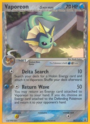 Vaporeon (Delta Species) 018/113 - Delta Species Holofoil