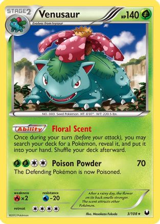 Venusaur 003/108 - Dark Explorers Holofoil