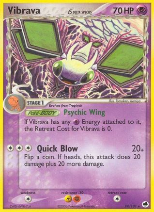 Vibrava (Delta Species) 024/101 - Dragon Frontiers Reverse Holofoil