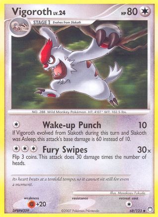 Vigoroth 068/123 - Mysterious Treasures Reverse Holofoil