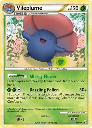 Vileplume 024/90 - Undaunted Reverse Holofoil