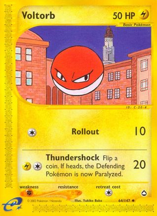 Voltorb 064/147 - Aquapolis Reverse Holofoil