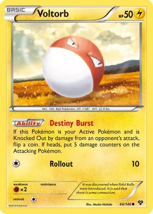 Voltorb 044/146 - XY Base Set Reverse Holofoil