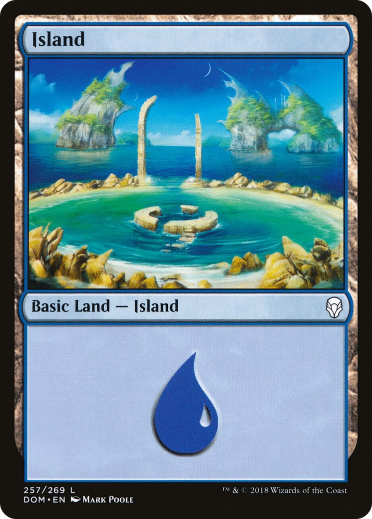 Island (DOM-257) - Dominaria Foil
