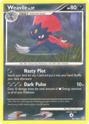 Weavile 040/130 - Diamond and Pearl