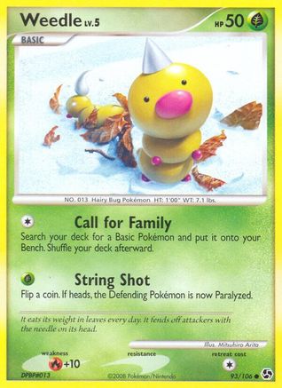 Weedle 093/106 - Great Encounters Reverse Holofoil