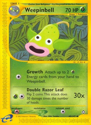 Weepinbell 065/147 - Aquapolis Reverse Holofoil