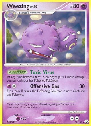 Weezing 031/106 - Great Encounters Reverse Holofoil