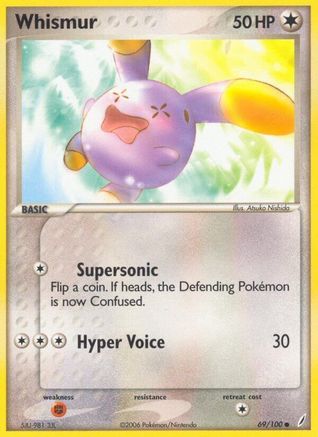Whismur 069/100 - Crystal Guardians Reverse Holofoil