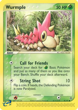 Wurmple 081/97 - Dragon Reverse Holofoil