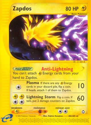 Zapdos 044/147 - Aquapolis