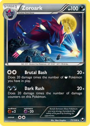 Zoroark 071/108 - Dark Explorers Reverse Holofoil