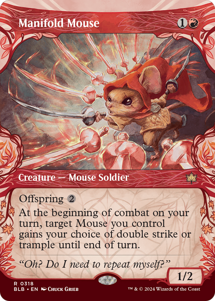 Manifold Mouse (BLB-318) - Bloomburrow: (Showcase) (Borderless)