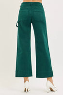 RISEN Tummy Control High Rise Crop Wide No Waist Band Pants