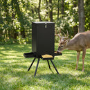 90LB Gravity Deer Feeder with 4 Feeding Trays and Stand