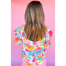 V-neck Chiffon Short-sleeved Shirt
