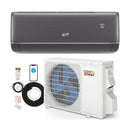 GreyVolt Series 9100 BTU 20.5 SEER2 115V WiFi Enabled Mini Split AC Compatible with Alexa Gray