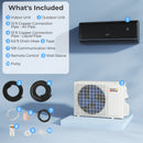 GreyVolt Series 9100 BTU 20.5 SEER2 115V WiFi Enabled Mini Split AC Compatible with Alexa Gray