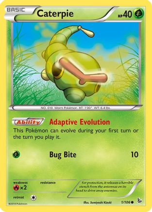 Caterpie 001/106 - XY  Flashfire Reverse Holofoil