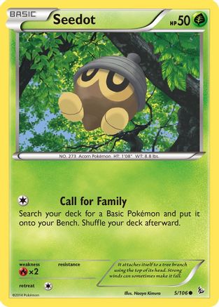 Seedot 005/106 - XY  Flashfire Reverse Holofoil