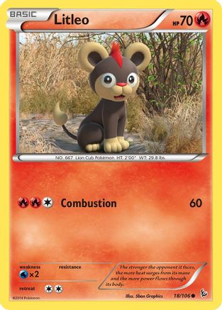 Litleo 018/106 - XY  Flashfire Reverse Holofoil