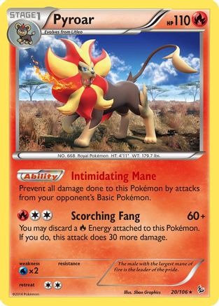Pyroar 020/106 - XY  Flashfire Holofoil