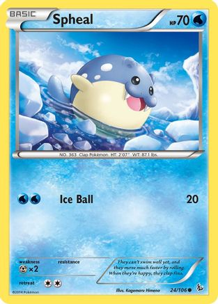 Spheal 024/106 - XY  Flashfire Reverse Holofoil