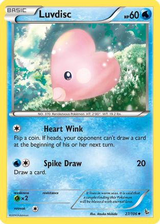 Luvdisc 027/106 - XY  Flashfire Reverse Holofoil