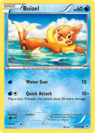 Buizel 028/106 - XY  Flashfire Reverse Holofoil