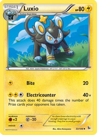 Luxio 033/106 - XY  Flashfire Reverse Holofoil