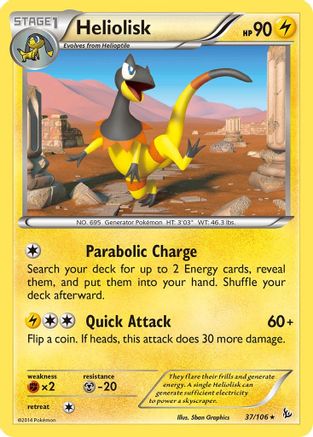 Heliolisk 037/106 - XY  Flashfire Reverse Holofoil