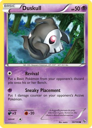 Duskull 038/106 - XY  Flashfire Reverse Holofoil