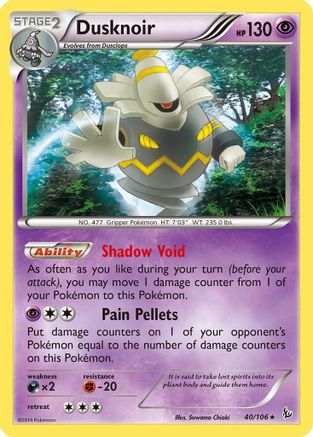 Dusknoir 040/106 - XY  Flashfire Reverse Holofoil