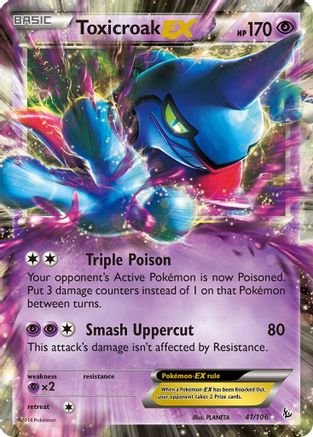 Toxicroak EX 041/106 - XY  Flashfire Holofoil