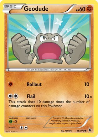 Geodude 045/106 - XY  Flashfire Reverse Holofoil