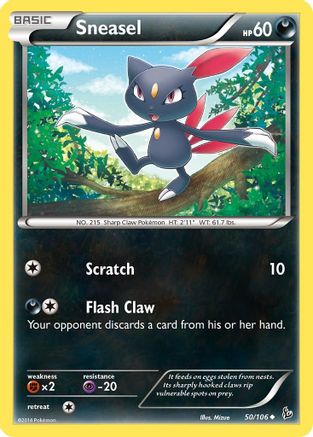 Sneasel 050/106 - XY  Flashfire Reverse Holofoil