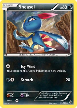 Sneasel 051/106 - XY  Flashfire Reverse Holofoil