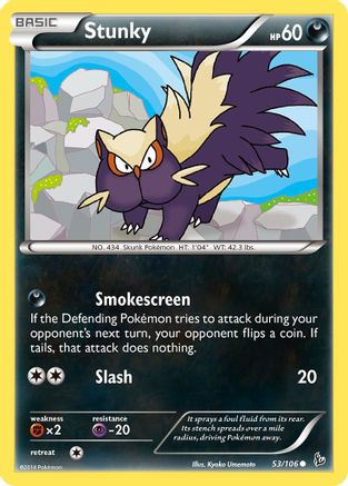 Stunky 053/106 - XY  Flashfire Reverse Holofoil