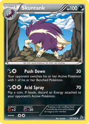 Skuntank 055/106 - XY  Flashfire Reverse Holofoil