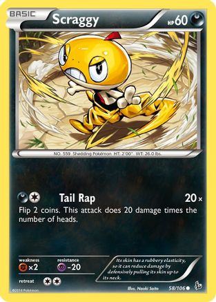 Scraggy 058/106 - XY  Flashfire Reverse Holofoil