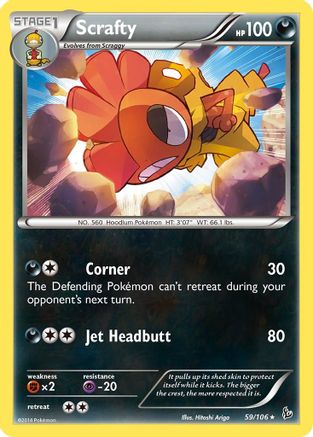 Scrafty 059/106 - XY  Flashfire