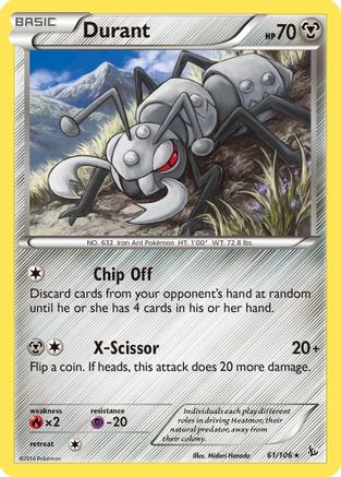 Durant 061/106 - XY  Flashfire Reverse Holofoil