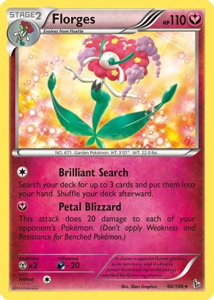 Florges 066/106 - XY  Flashfire Reverse Holofoil