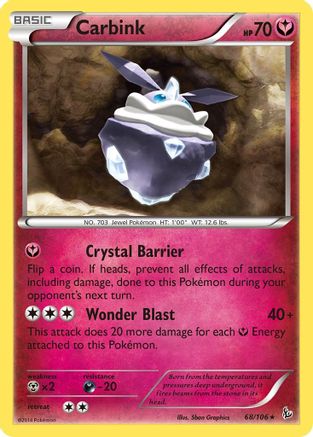 Carbink 068/106 - XY  Flashfire Holofoil